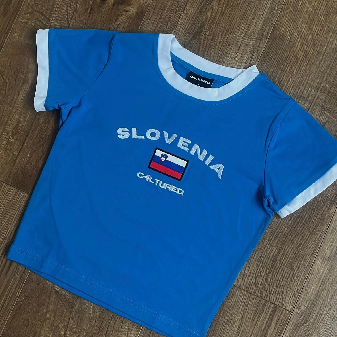 ‘SLOVENIA’ crop top