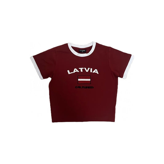 ‘LATVIA’ crop top