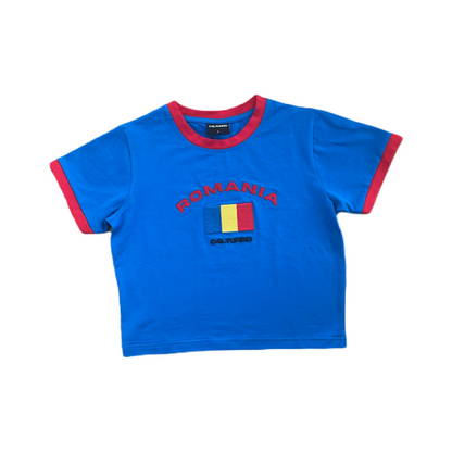 ‘ROMANIA’ crop top