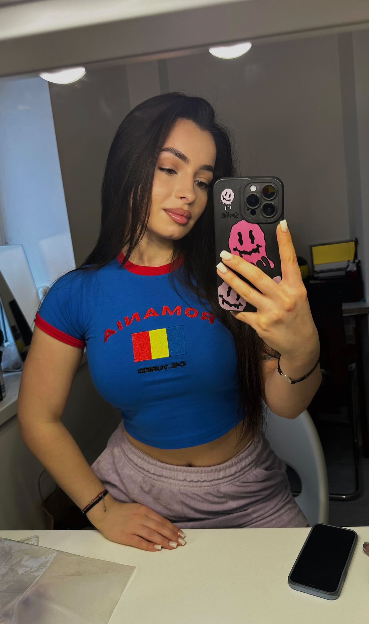 ‘ROMANIA’ crop top